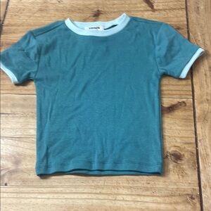 RSQ Teal women’s T-Shirt with White Trim